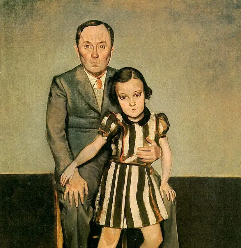 Hombre posando con una niña
