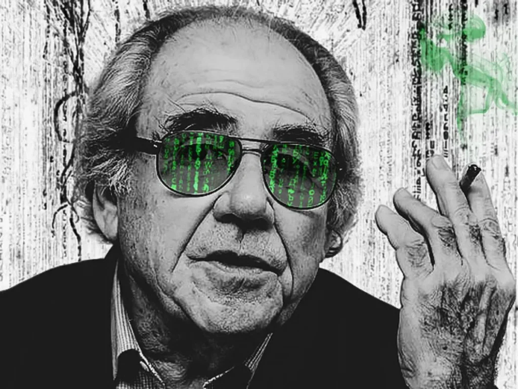 Jean Baudrillard fue un sociólogo y crítico de la sociedad de consumo, nació en Reims Francia en 1929. Fundó la revista “Utopía” junto con el filósofo Roland Barthes, además de ser un buen filósofo, fue uno de los mayores críticos políticos, se consideraba a sí mismo como una persona desilusionista, aunque creía en el resurgimiento del ser humano. Baudrillard, el creador de la definición de la hiperrealidad, menciona que “El hombre en la Postmodernidad vive en un mundo paralelo en el que los avances tecnológicos se han encargado de que los humanos se refugien en la ficción.