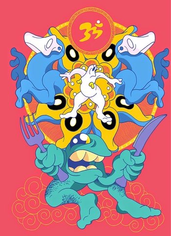 Barron nos sumerge en un escenario brutal en el que Om, un personaje pequeño e inocente, intenta sobrevivir ante fuerzas que lo superan.