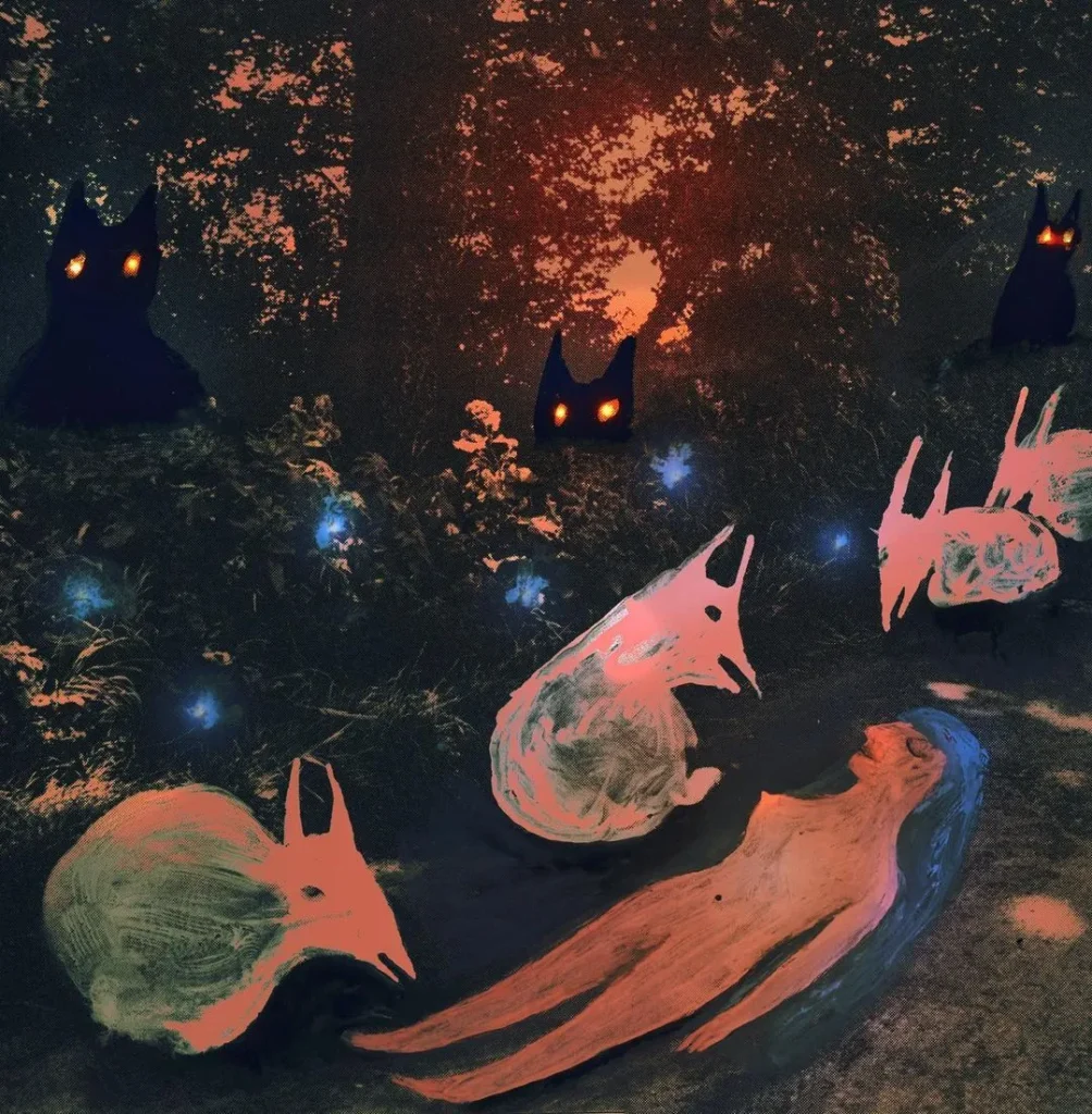 Soboleva utiliza la imagen encontrada, como si en la memoria ajena pudiera rastrear ecos de la propia. Sus collages y pinturas transforman lo ordinario en algo inquietante, como si cada fotografía escondiera un relato nunca contado.