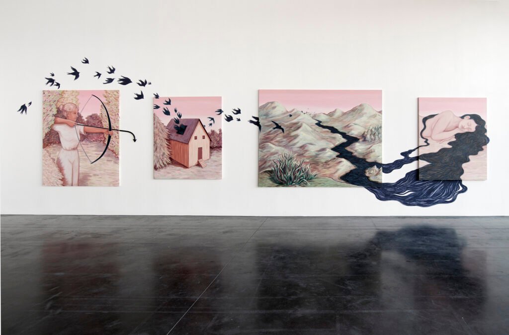 Una pintura narrativa que difumina las fronteras entre realidad y ficción, cuya clave de comprensión se le escapa al espectador y le deja plena libertad de interpretación.