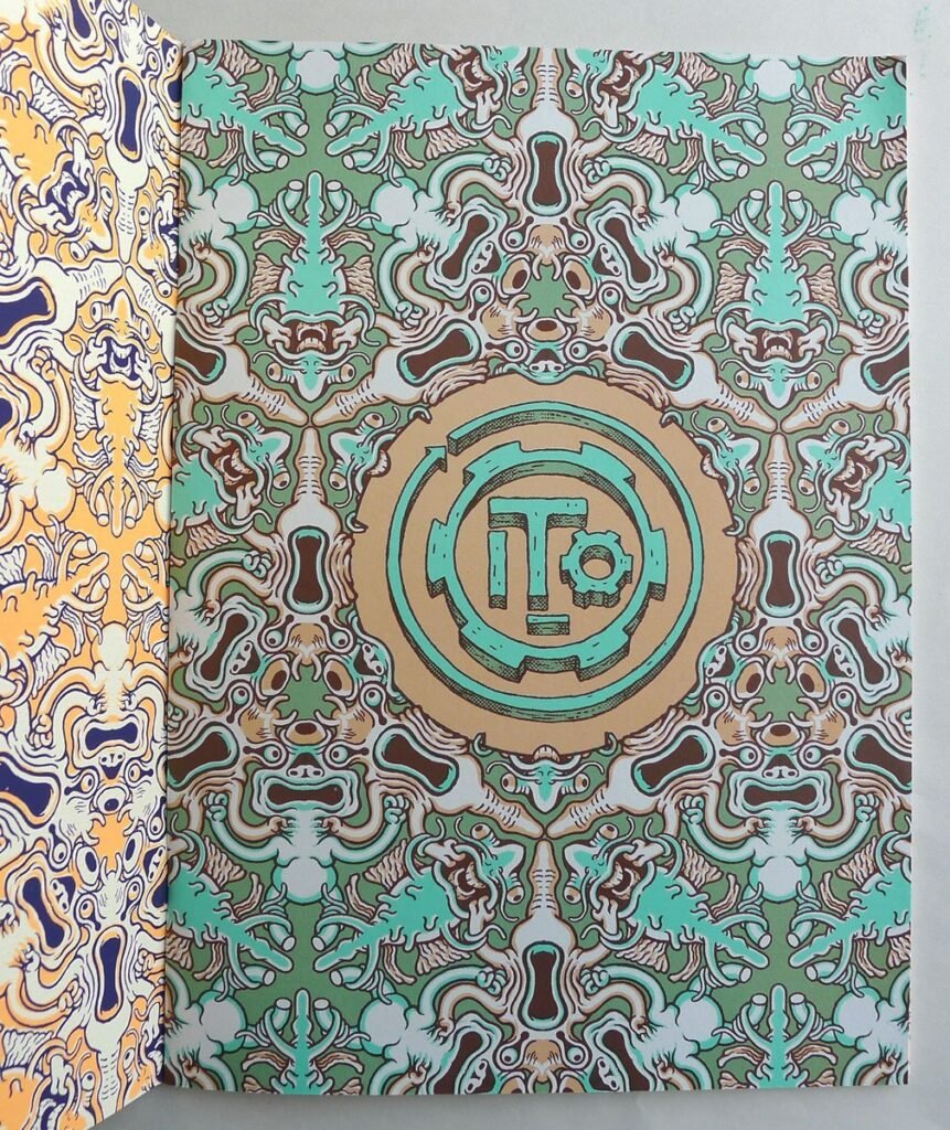 Las ilustraciones de Yann Taillefer no buscan una lectura lineal, sino que funcionan como capas superpuestas de significado. 