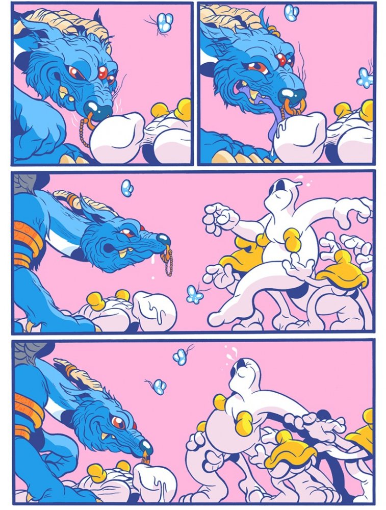 En la novela gráfica OM, Barron nos sumerge en un escenario brutal en el que Om, un personaje pequeño e inocente, intenta sobrevivir ante fuerzas que lo superan