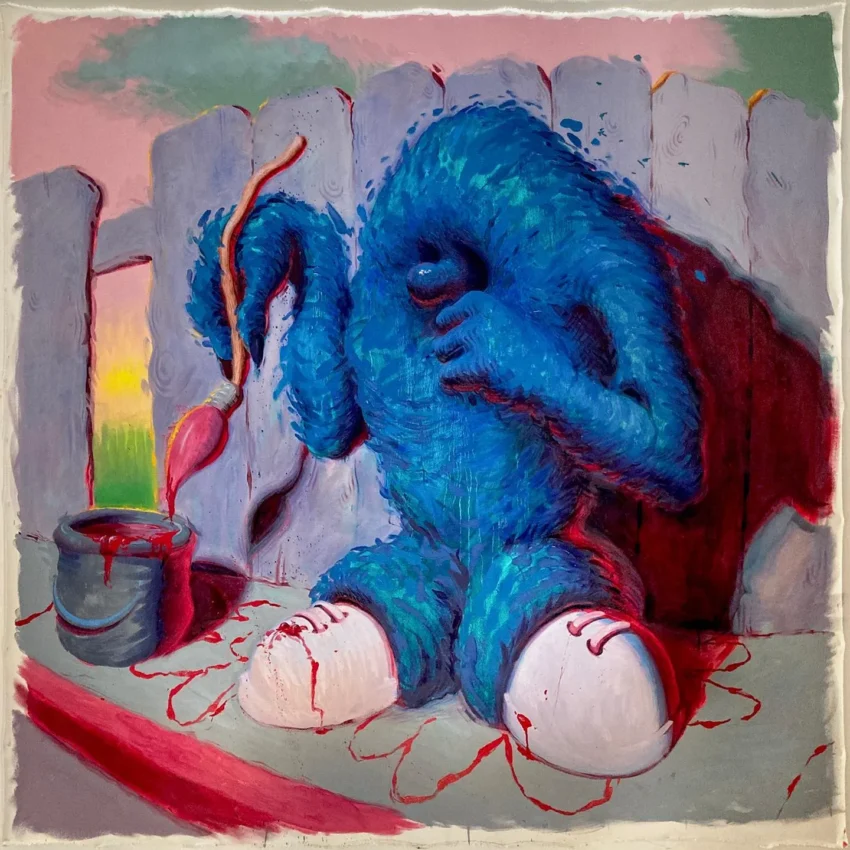 La obra de Dana Blume retrata un mundo en el que las ansiedades, esperanzas y sueños personales y colectivos se personifican a través de criaturas humanoides y formas corporales torpes.