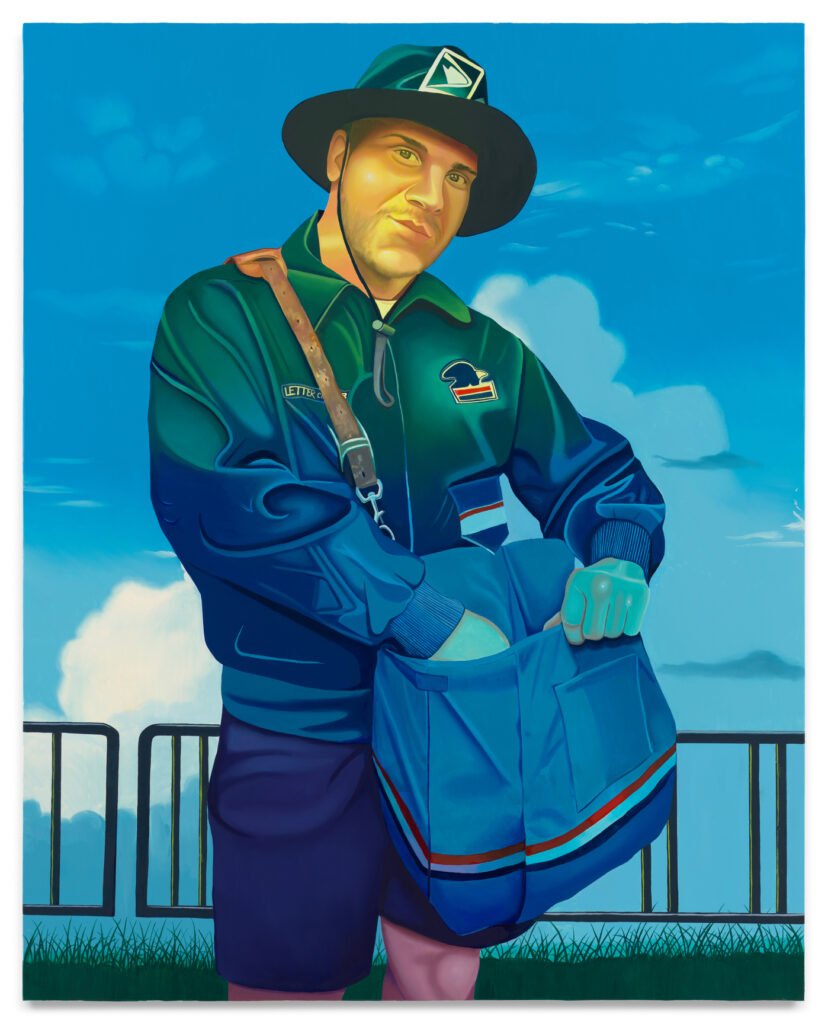 Las pinturas de Ferrell representan fantasías y miedos en torno al “Otro” a través de representaciones del hombre queer cotidiano.