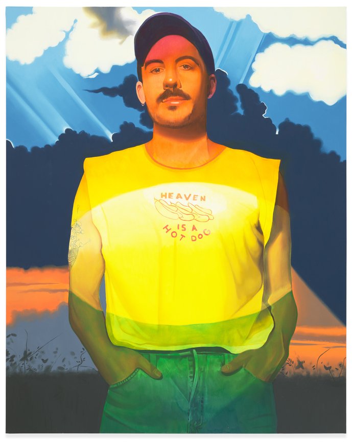 Las pinturas de Danny Ferrell representan fantasías y miedos en torno al “Otro” a través de representaciones del hombre queer cotidiano.