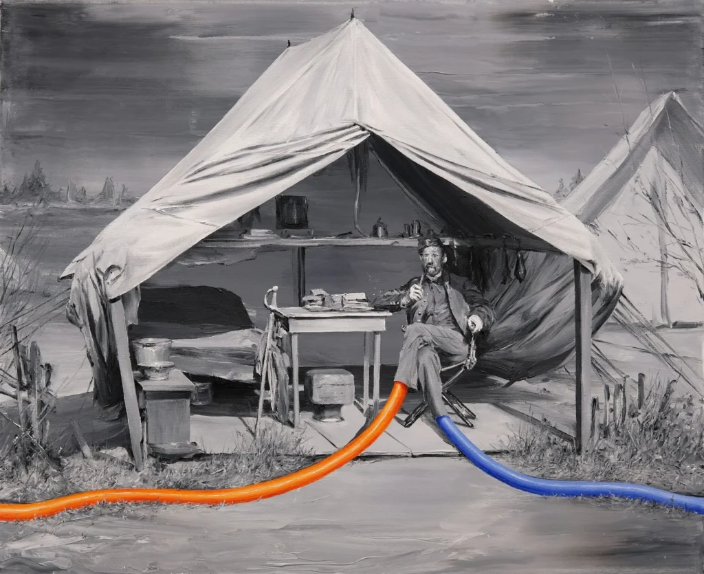 A menudo asociado con el realismo disruptivo o la figuración crítica, Pomet utiliza el realismo para cuestionar, más que para afirmar, la experiencia contemporánea. Las referencias a la historia del arte, la cultura popular y nuestra memoria colectiva se integran de manera fluida, produciendo imágenes atractivas, visualmente seductoras y resistentes a interpretaciones cerradas.