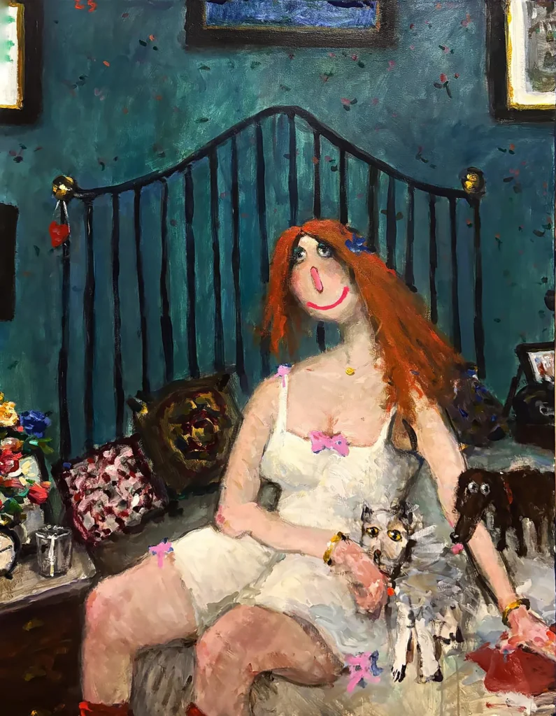 En los lienzos de Iván Quesada, la pintura parece deshacerse y entrar en tensión con el dibujo tradicional; las formas pugnan por escapar mientras las explosiones de color dominan la superficie. 