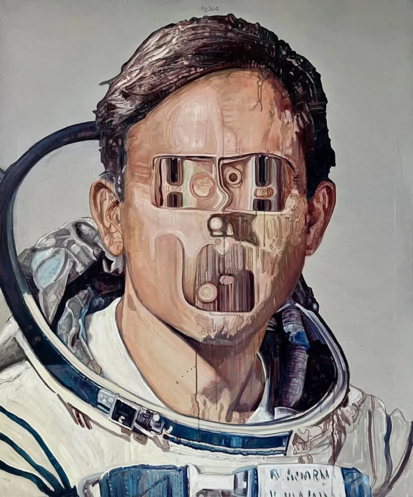 Jorge Rodríguez es algo así como un dibujante de monstruos, un deformante. Lo demuestran sus necesidades de trastornar facciones, las formas que debían ser. El resultado es una pintura absorbente