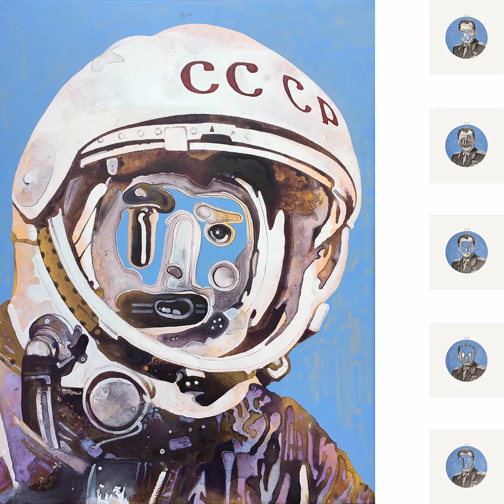 Jorge Rodríguez es algo así como un dibujante de monstruos, un deformante. Lo demuestran sus necesidades de trastornar facciones, las formas que debían ser. El resultado es una pintura absorbente