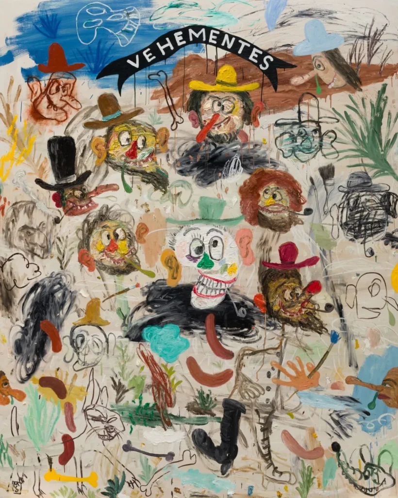 A través de este lenguaje pictórico, Matías Sánchez reflexiona sobre su propio entorno y sobre la sociedad actual, invitando al espectador a adentrarse en un universo personal donde la pintura se reivindica como medio esencial.