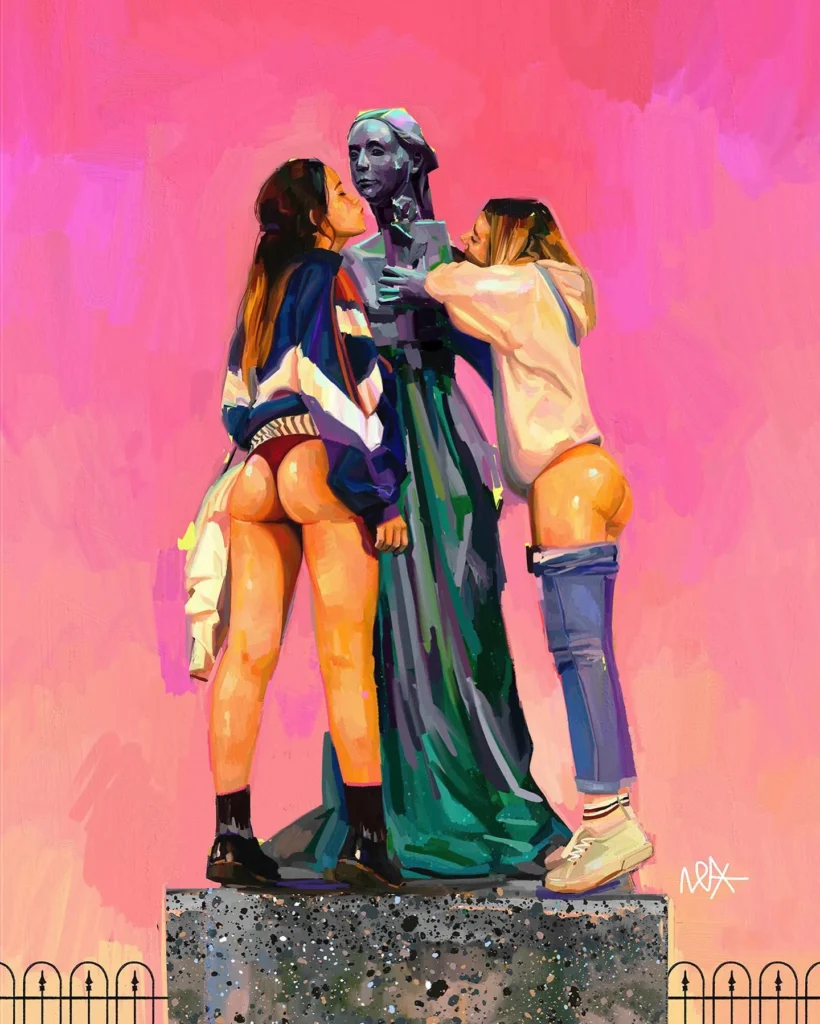 Nacido en Madrid en 1985, Alex afirma que desde niño “escribía dibujos”. En los márgenes de las cartillas escolares crecían más garabatos que tareas, pequeñas rebeliones de tinta que anticipaban una vocación inevitable.