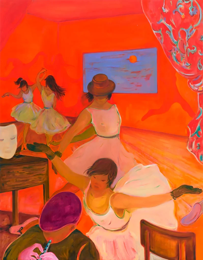 Con ecos de Manet, Degas, Renoir, Matisse o Toulouse-Lautrec, Shahbazi evoca una melodía a medio recordar de los estilos del siglo XIX con motivos modernos y personales. En muchas pinturas aparecen personas almorzando al aire libre o apilando copas de vino vacías en un café oscuro.