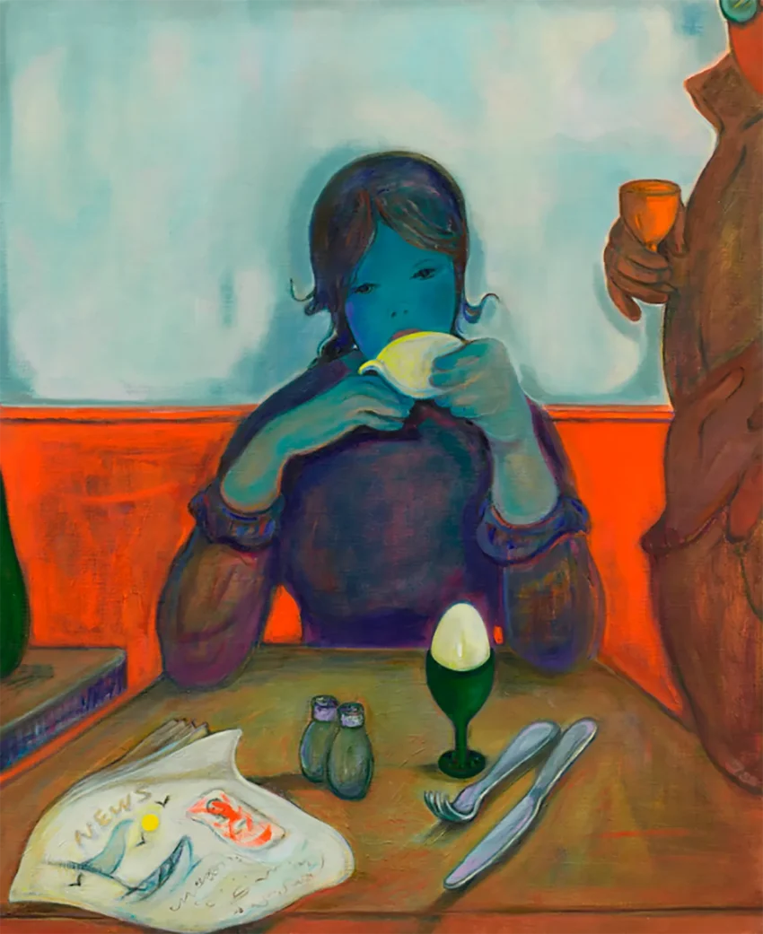 En la obra de Nastaran, la tristeza permanece igualmente silenciosa, vertiendo optimismo en cada pintura y rehaciendo composiciones que empiezan a mostrar demasiado la tristeza de la vida. Ha pintado la tristeza para apartarla de nosotros, los afortunados espectadores, invitándonos a sumergirnos en la belleza melancólica de estar vivos.