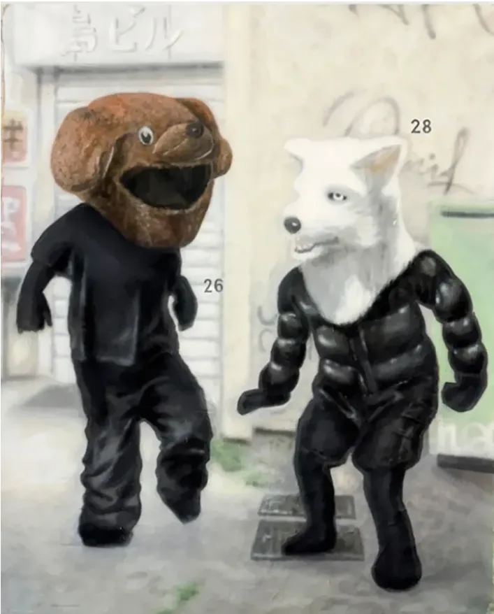 El arte de Yutaro Inagaki se convierte en una cartografía de la existencia moderna, que traza las fricciones invisibles entre las personas y el peso de los sistemas. Mientras el “Realismo Artificial” de George Condo buscaba exponer la naturaleza construida de la psicología humana, la versión de Inagaki sitúa esa artificialidad dentro de la arquitectura de la ciudad. “No me interesa el realismo como copia de la realidad”, dice. “Quiero pintar la realidad artificial que los humanos hemos construido: este paisaje plástico, psicológico y urbano en el que vivimos”.