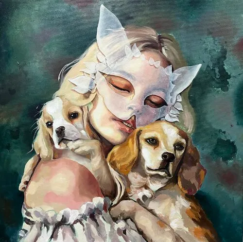 La serie Coquetería Inmortal de Gema Álvaro, que reúne un conjunto de piezas donde se redefine la búsqueda de la eterna juventud desde una mirada feminista. A través de la metáfora del mito vampírico, la artista reflexiona sobre la belleza estática: ese deseo ancestral de congelar la lozanía y detener el reloj biológico en el instante de mayor vitalidad. Bajo su atmósfera de fantasía, la obra plantea una pregunta incisiva acerca de cuánto estamos dispuestas a sacrificar por preservar un momento de plenitud.