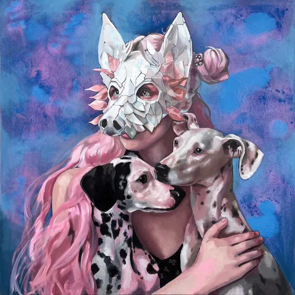 La serie Coquetería Inmortal de Gema Álvaro, que reúne un conjunto de piezas donde se redefine la búsqueda de la eterna juventud desde una mirada feminista. A través de la metáfora del mito vampírico, la artista reflexiona sobre la belleza estática: ese deseo ancestral de congelar la lozanía y detener el reloj biológico en el instante de mayor vitalidad. Bajo su atmósfera de fantasía, la obra plantea una pregunta incisiva acerca de cuánto estamos dispuestas a sacrificar por preservar un momento de plenitud.